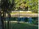 Serene view of a canal with lush greenery and palm trees at 2411 Aspinwall St # 2411, Sarasota, FL 34237