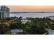 Stunning sunset view over the bay, showcasing city skyline at 750 N Tamiami Trl # 1115, Sarasota, FL 34236