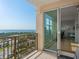 Spacious balcony boasting stunning water views and city skyline at 750 N Tamiami Trl # 1115, Sarasota, FL 34236