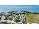 Aerial view of community center and waterfront at 395 Aruba Cir # 102, Bradenton, FL 34209