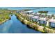 Aerial view of the community, highlighting its waterfront location at 395 Aruba Cir # 102, Bradenton, FL 34209