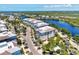 Expansive aerial view of a tranquil waterfront community at 395 Aruba Cir # 102, Bradenton, FL 34209