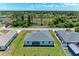 Aerial view showcasing a single-Gathering home's backyard at 8380 Malcolm Ave, North Port, FL 34287
