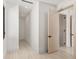 Clean hallway with light walls, wood floors, and access to other rooms at 1734 Wisconsin Ln, Sarasota, FL 34239
