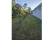 A spacious backyard with a black chain-link fence and healthy green grass at 15 Tee View Pl, Rotonda West, FL 33947