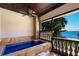 Enclosed hot tub with water views at 3544 San Remo Ter, Sarasota, FL 34239