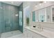 Light and airy bathroom with a glass shower and modern fixtures at 149 Mckinley Dr, Sarasota, FL 34236