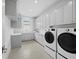 Well-organized laundry room with ample storage, modern washer and dryer, and a clean design for efficient chores at 3550 Flamingo Ave, Sarasota, FL 34242