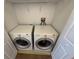 Laundry area with a white washer and dryer; functional space in home at 14812 Skip Jack Loop, Lakewood Ranch, FL 34202