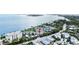 Aerial view showing the property's location near the water at 4660 Ocean Blvd # Q2, Sarasota, FL 34242