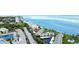 Aerial view showcasing waterfront location of the property at 4660 Ocean Blvd # Q2, Sarasota, FL 34242