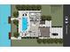 Detailed floor plan showing a pool, spa, and outdoor kitchen at 4544 Woodside Rd, Sarasota, FL 34242