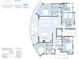 Detailed floor plan of a luxurious residence with four bedrooms, four bathrooms, and spacious living areas at 1150 Windsong Ln # 300, Sarasota, FL 34242