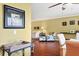 Living room features a seamless connection to dining room, enhancing shared spaces at 4440 Ironwood Cir # 108D, Bradenton, FL 34209