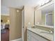 Bathroom with granite countertop and updated vanity at 4440 Ironwood Cir # 108D, Bradenton, FL 34209