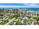 Aerial view showcasing beachfront location at 701 Armada S Rd, Venice, FL 34285