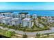 Aerial view of waterfront community with lush landscaping at 379 Aruba Cir # 202, Bradenton, FL 34209