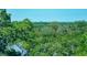Stunning aerial view showcasing lush greenery, waterfront, and distant ocean at 409 N Point Rd # 501, Osprey, FL 34229