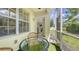 Relaxing screened patio with view of backyard at 16450 Gloria Ln # 105, Nokomis, FL 34275