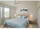 Cozy bedroom with a soft blue palette, natural lighting, and serene ambiance provides a relaxing retreat at 310 Lake Tahoe Ct, Englewood, FL 34223