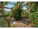 Quaint home surrounded by lush greenery, showcasing a serene and private outdoor space at 1810 28Th W St, Bradenton, FL 34205