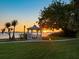 Picturesque waterfront gazebo offering sunset views at 4521 Bay Shore Rd, Sarasota, FL 34234