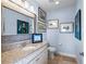 Light and bright bathroom with granite countertop at 5309 Greenbrook Dr, Sarasota, FL 34238