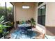 Enjoy dining in this screened patio with a view at 5309 Greenbrook Dr, Sarasota, FL 34238