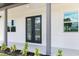Modern front door with glass panels at 4593 Targee Ave, North Port, FL 34287