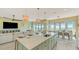 Gourmet kitchen with island and ocean views at 2510 Gulf N Dr, Bradenton Beach, FL 34217