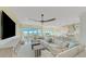 Open concept living space with ocean views and kitchen at 2510 Gulf N Dr, Bradenton Beach, FL 34217