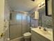Clean bathroom with shower, toilet and vanity at 5906 Garden Ln # A22, Bradenton, FL 34207