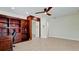 Spacious home office with built-in shelving and wood desk at 3005 39Th W Ave, Bradenton, FL 34205