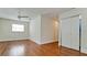 Bedroom with hardwood floors and ceiling fan at 3005 39Th W Ave, Bradenton, FL 34205