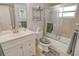 Bathroom with shower/tub combo and modern vanity at 1300 N Portofino Dr # 305, Sarasota, FL 34242