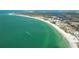 Aerial view of coastline, highlighting the property's beachfront location at 1300 N Portofino Dr # 305, Sarasota, FL 34242
