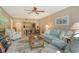 Open concept living and dining area with seating for four at 1300 N Portofino Dr # 305, Sarasota, FL 34242