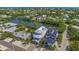 Aerial view of a waterfront community, showcasing the property's desirable location at 404 North Shore Dr, Anna Maria, FL 34216