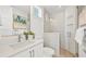 Clean bathroom with walk-in shower and vanity at 404 North Shore Dr, Anna Maria, FL 34216