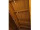 Wood shelving in closet provides storage space at 407 White Oak Way, Sarasota, FL 34237