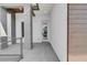 Modern home exterior featuring gray pavers and eye catching design elements at 1805 Goldenrod St, Sarasota, FL 34239
