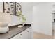 Entryway featuring decorative accents on gray counter top with cabinets at 1805 Goldenrod St, Sarasota, FL 34239