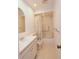 Clean bathroom with shower/tub combo and vanity at 1213 Tallywood Dr # 7007, Sarasota, FL 34237