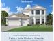 Palma Sola Modern Coastal home model, two-story, two car garage at 2605 Waterfront Cir, Sarasota, FL 34240