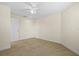 Bright bedroom with ceiling fan and neutral decor at 10115 Day Lily Ct, Bradenton, FL 34212