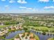 Expansive view of a golf course community with waterways at 10115 Day Lily Ct, Bradenton, FL 34212