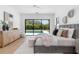 Comfortable bedroom with a backyard view and minimalist decor offers a calm retreat at 2226 Grove St, Sarasota, FL 34239