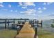 Private wooden dock providing access to the water at 7147 La Lenaire Dr, Longboat Key, FL 34228