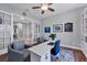 Bright office with hardwood floors and built-in shelving at 4811 Cabreo Ct, Lakewood Ranch, FL 34211