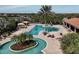 Relaxing pool area with lounge chairs and cabanas at 4811 Cabreo Ct, Lakewood Ranch, FL 34211